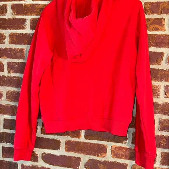 Diesel red embroidered patch pullover hoodie size medium - Picture 6 of 7